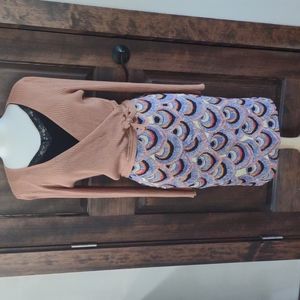 Dries Van Noten peacock pencil skirt size EU 36